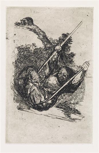 FRANCISCO JOSÉ DE GOYA A group of 6 etchings with aquatint and drypoint executed in Bordeaux between 1824 and 1828.